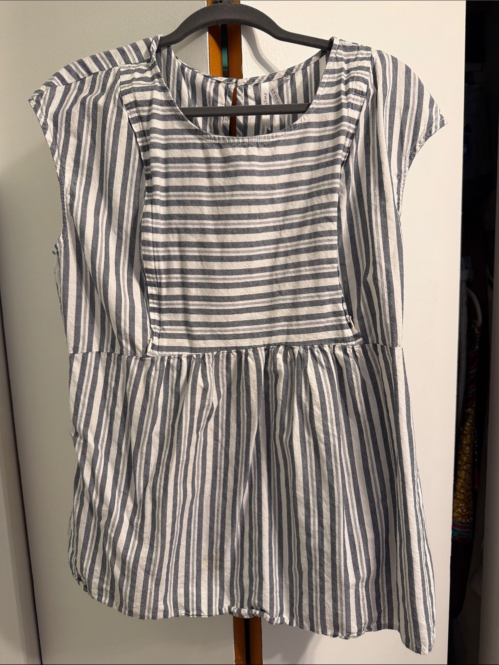 Seraphine NURSING Striped Black & White Short Sleeve Tunic Top